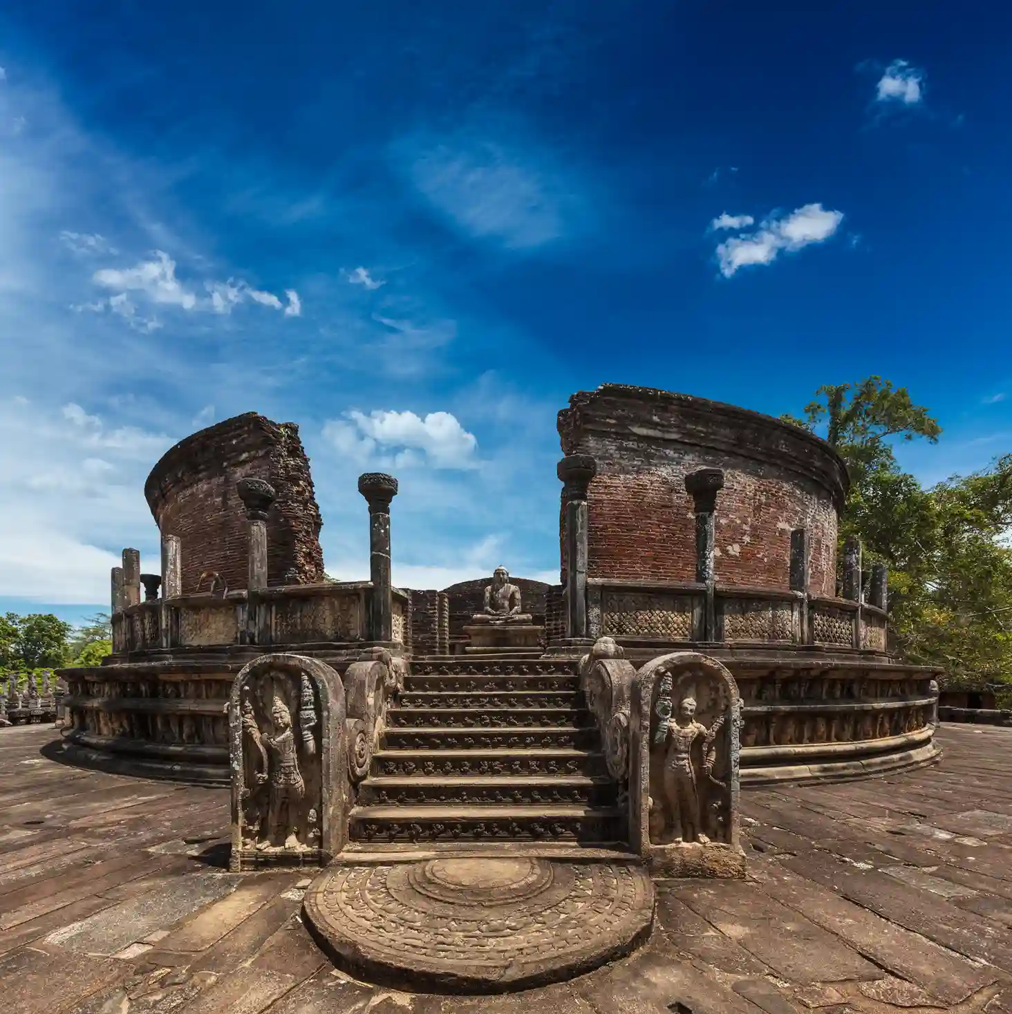 Polonnaruwa ancient city cycling tour Sri Lanka