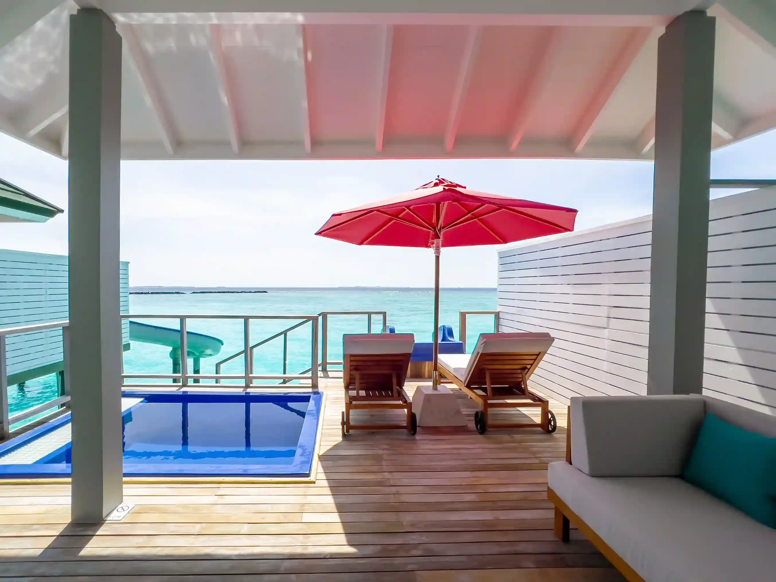 Water Villa with Pool + Slide